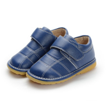Baby Boy Navy Genuine Leather Inner Shoes 1-2-3y